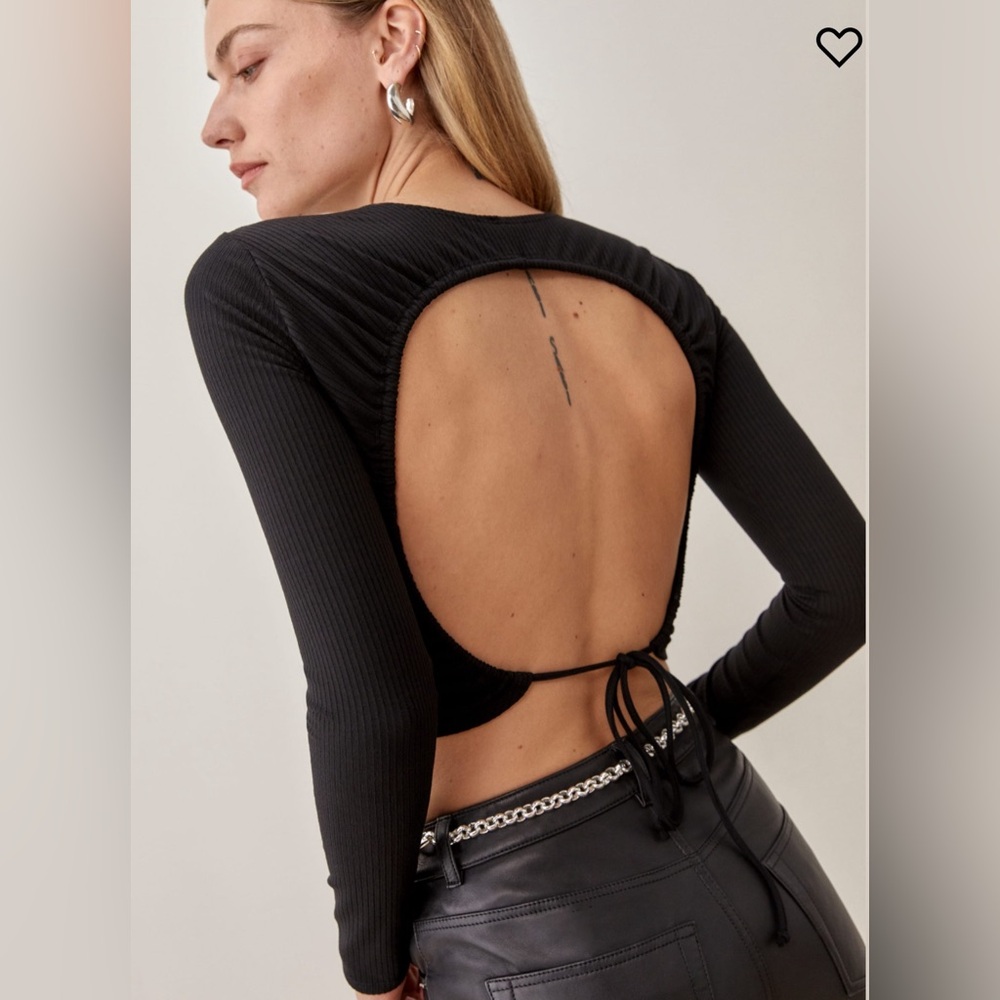 Reformation Casey Top with Open Back, S